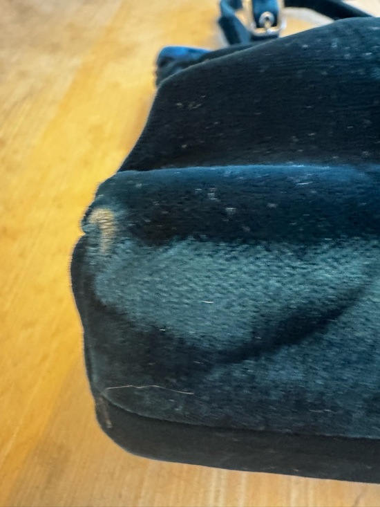 Vintage Prada 1997 Velluto Frame Sera Dark Teal Velvet Frame Bag - Picture 5 of 9